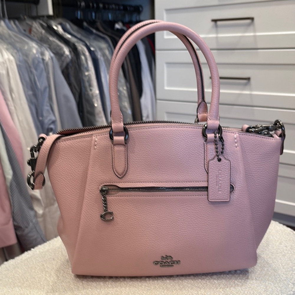 Coach Pink Crossbody Bag with Leather Finish